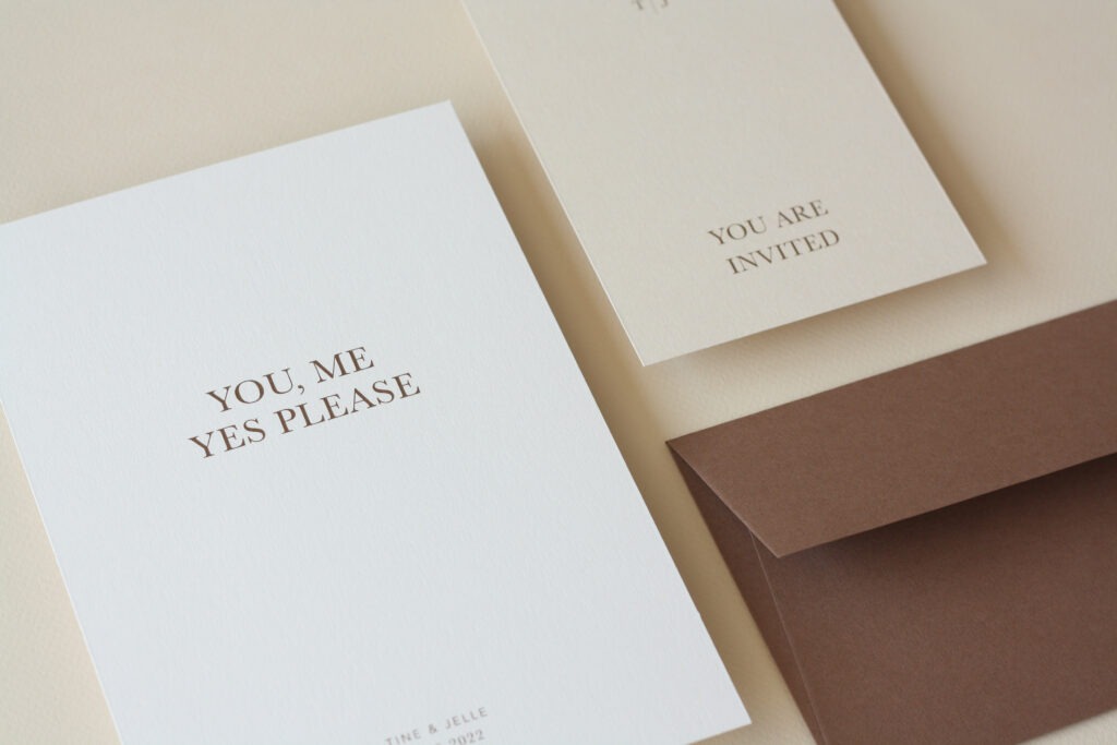minimalistische trouwkaarten