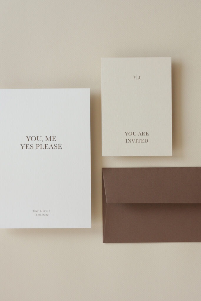 minimalistische trouwkaarten