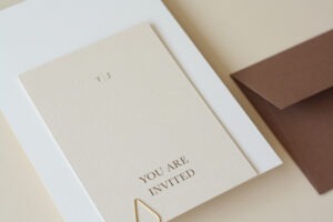 minimalistische trouwkaart